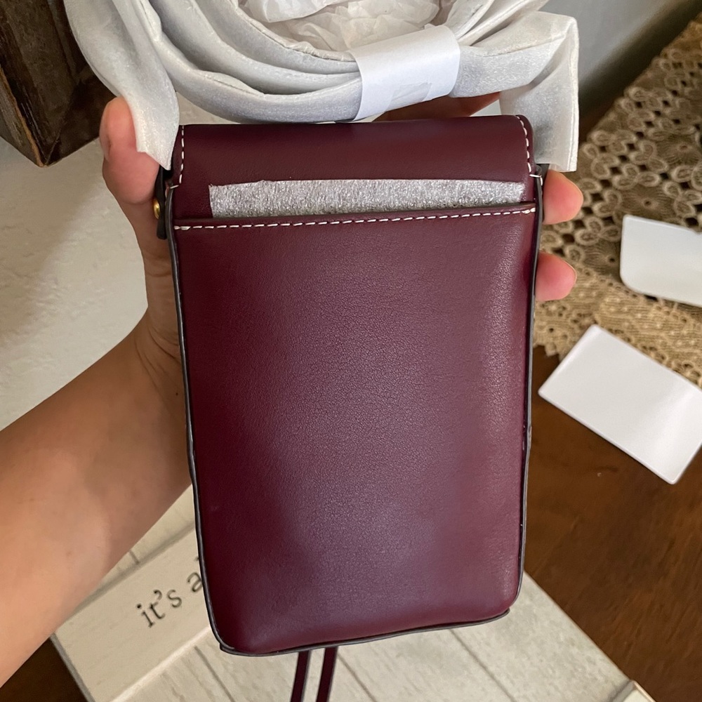 New Miller leather/ canvas crossbody/ phone holder - Picture 5 of 8